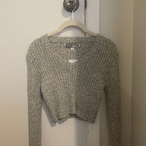 Black and white cropped sweater